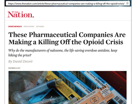 Photo of The Nation headline: These Pharmaceutical Companies Are Making a Killing off the Opioid Crisis